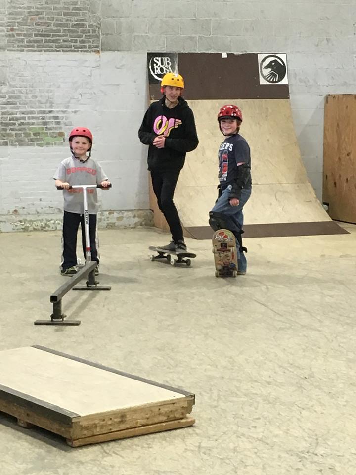 On Saturday mornings, you’ll find youngsters attending our Half Pipes for Half Pints program. Boys & girls between the ages of 6 and 10 have the opportunity to learn new skills under the mentoring guidance of teen skaters.